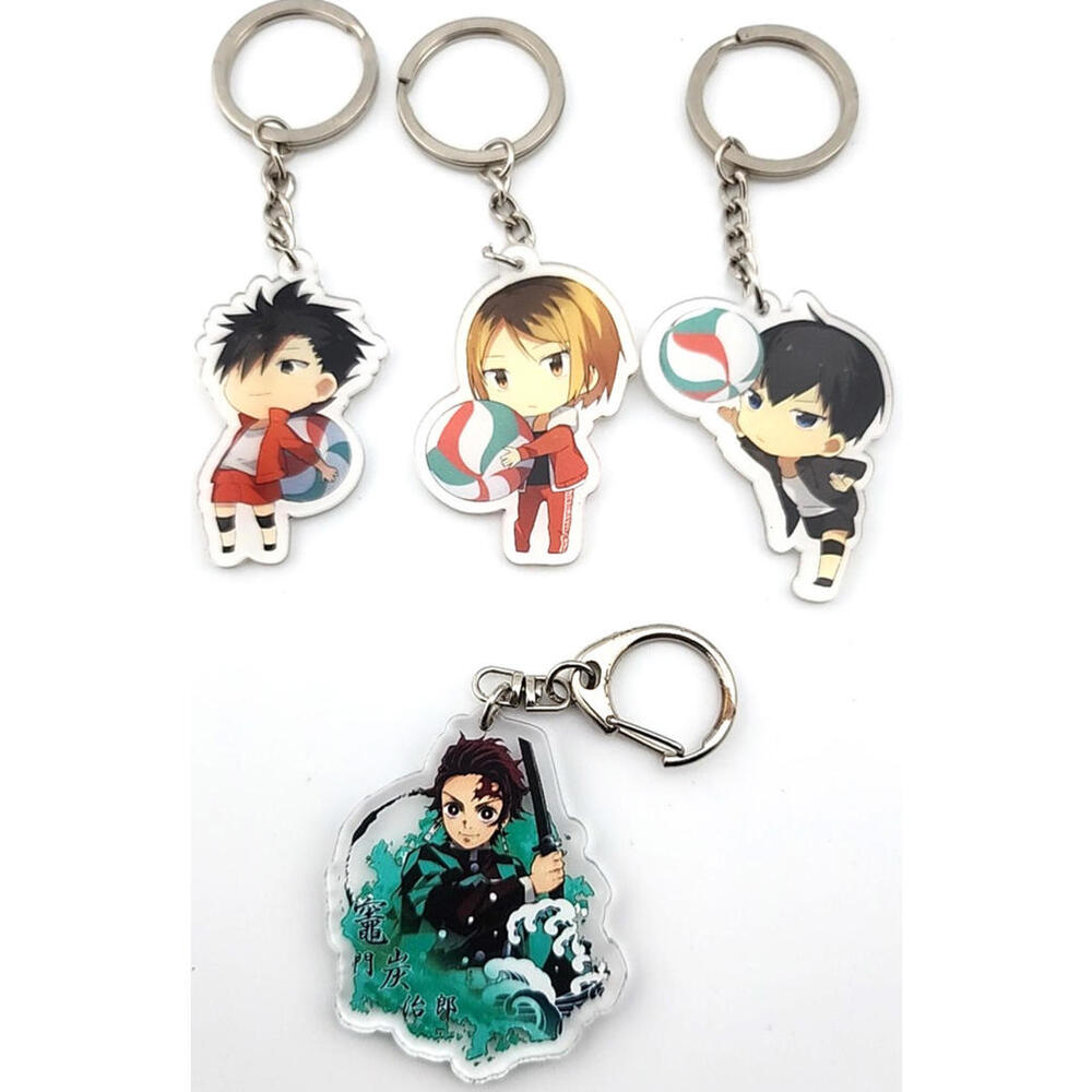 Haikyuu!! Anime Keychain Set – Lot of 4 - Hinata, Kagey and more